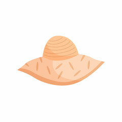 Wide brimmed straw summer hat