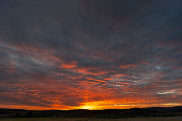 Sunset in Bile Karpaty, Slovakia