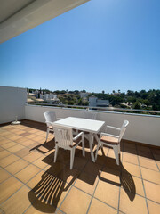 View of terrace of modern building