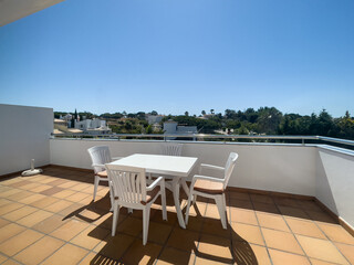 View of terrace of modern building