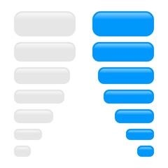 Message bubbles design template for messenger chat. Vector stock illustration.