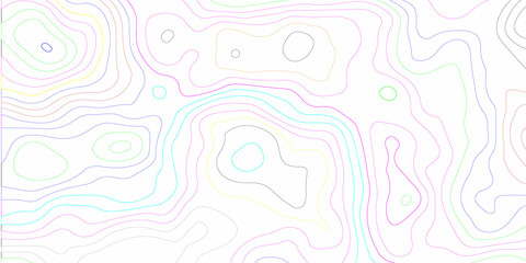 Abstract background with topographic map and blue lines height isolated on white background .Vector topographic map background. Business concept.  Conditional geography scheme and the terrain path .