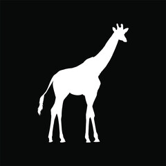 Giraffe Silhouette for Logo or Graphic Design Element. Vector Illustration