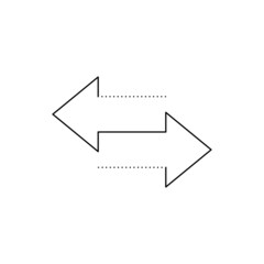 Change or swap linear arrows illustration. Transfer symbol. Vector illustration.