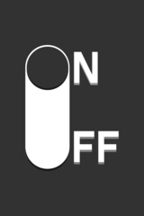 Onn off switch button isolated flat icon. Switch button concept. Vector illustration.