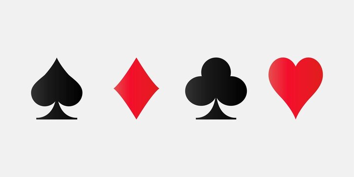 Playing card suit isolated on white background icon symbol. Vector illustration.