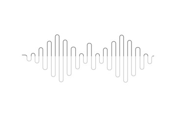 Sound / Audio wave line icon. Vector illustration.