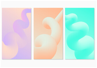 set of abstract fluid background