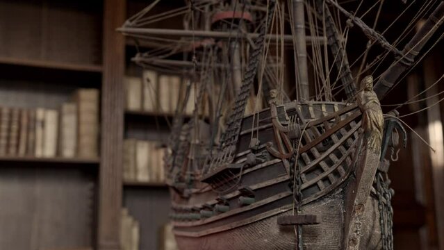 Ship of the line model in library.
