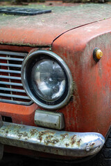 old rusty car car headlight Zhiguli 