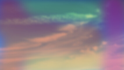 Abstract illustration with gradient blur. Pink, blue, green colors. Design for landing pages.
