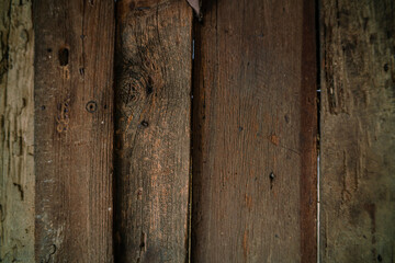 Old wood background panel in traditional Thai house