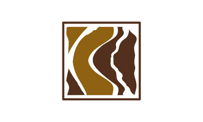 Wood Texture Illustration Logo Design