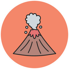 Obraz premium Volcano Icon