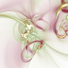 Abstract Fractal Nebula Light Background