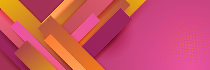 Orange abstract banner background