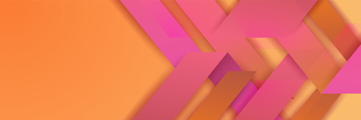 Orange abstract banner background