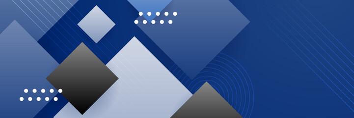 Blue and black abstract banner background