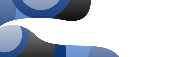 Blue and black abstract banner background