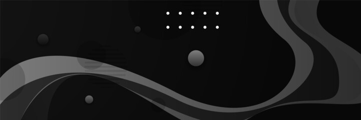 Black abstract banner background