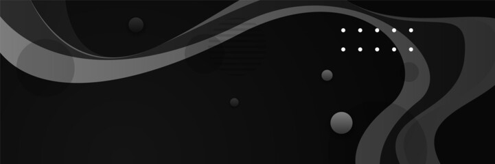 Black abstract banner background