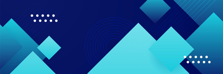 Blue abstract banner background