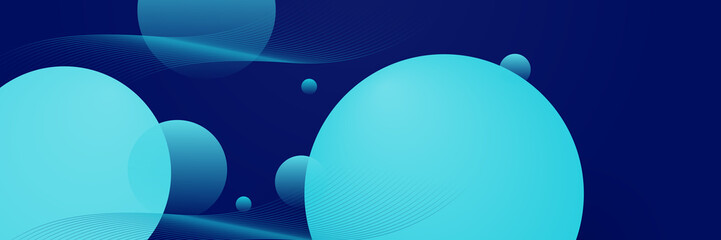 Blue abstract banner background