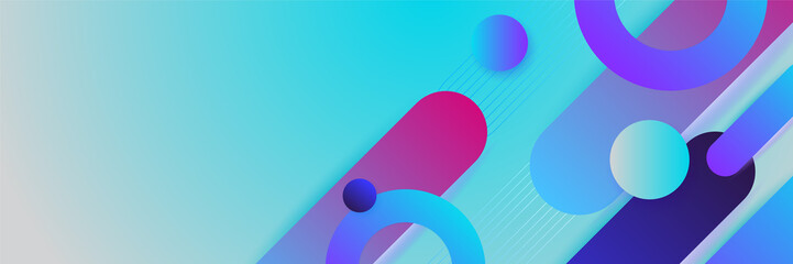 Vibrant vivid abstract banner background