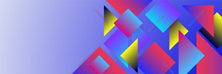 Vibrant vivid abstract banner background