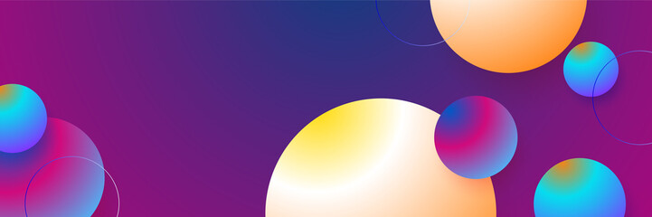 Vibrant vivid abstract banner background
