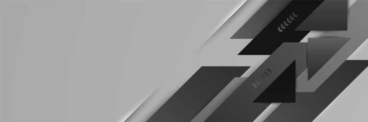 Black abstract banner background