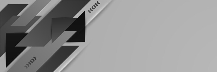 Black abstract banner background