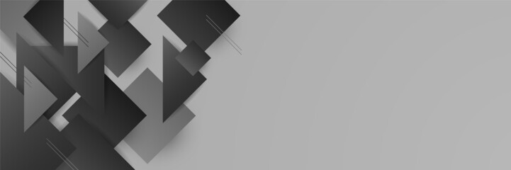 Black abstract banner background