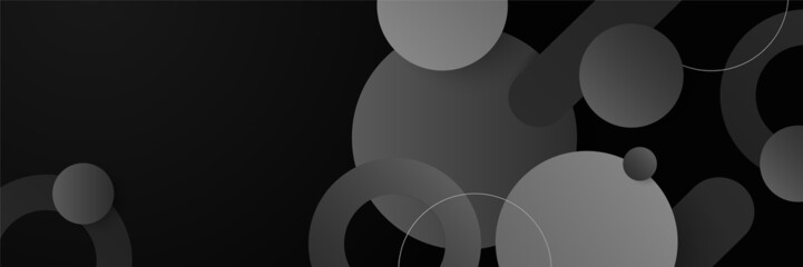 Black abstract banner background