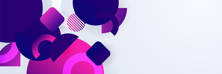Dark purple and pink abstract banner background