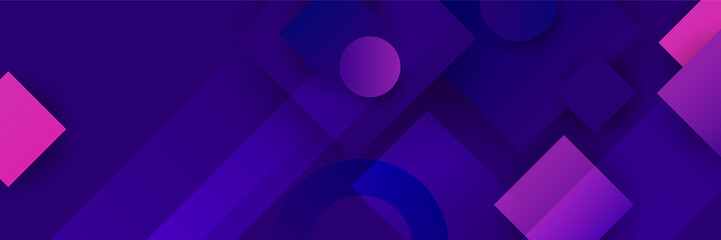Dark purple and pink abstract banner background