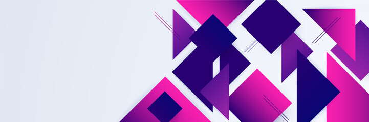 Dark purple and pink abstract banner background