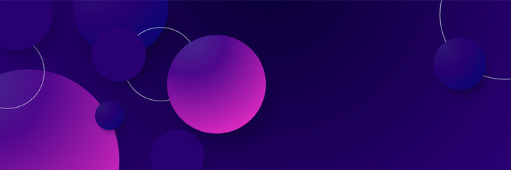 Dark purple and pink abstract banner background