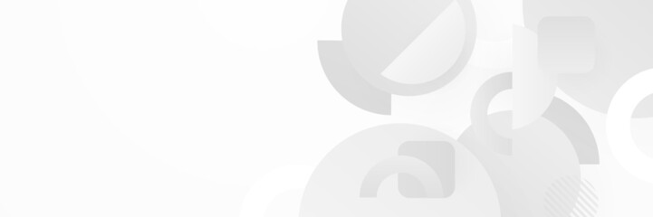 White abstract banner background