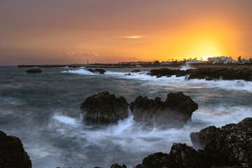 Fire in the sky over Menorca