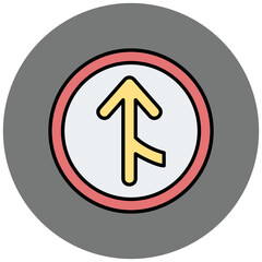 Merge Road Icon