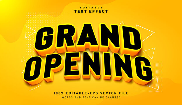 3D Grand Opening text effect - Editable text effect