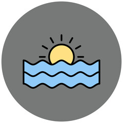 Dawn and sea Icon