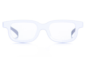 Fototapeta premium 3D cinema glasses on a white background isolation
