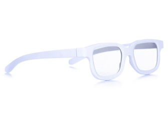 Fototapeta premium 3D cinema glasses on a white background isolation