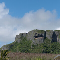 landscape with blue sky