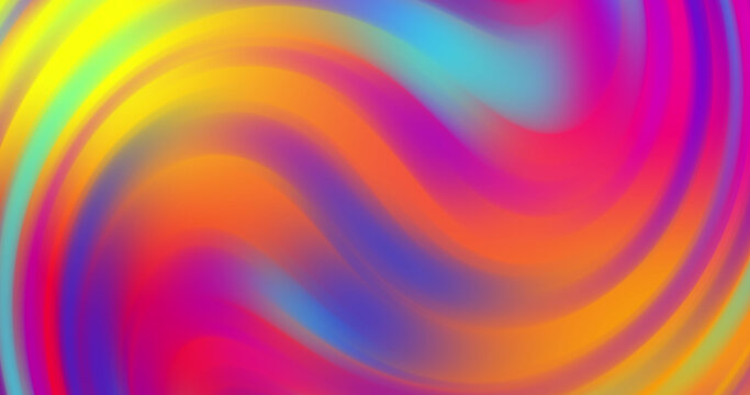 Image of multicoloured waves moving and changing