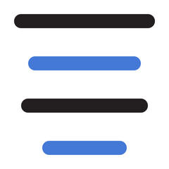 Obraz premium align text center icon illustration