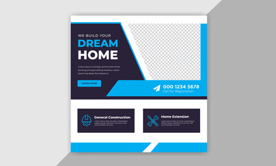 Real Estate Social Media Post & Web banner, Digital Marketing Post Template, Social Media Banners.