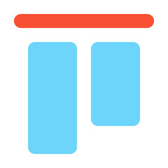 vertical align top icon illustration